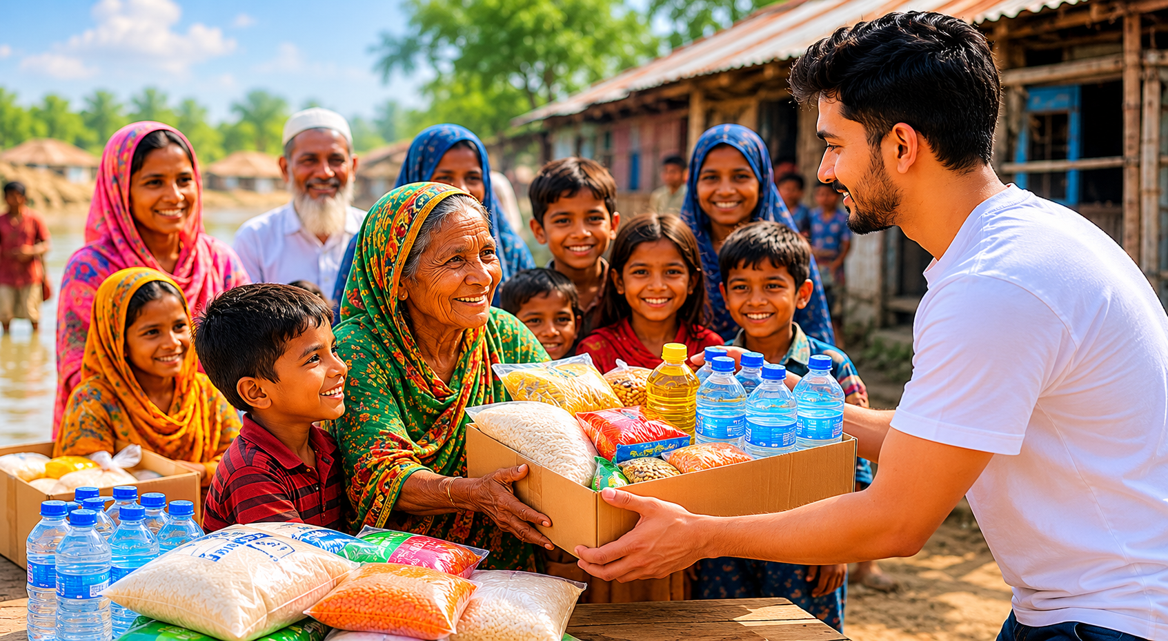 Soutien alimentaire et accès à l’eau pour les familles au Bangladesh