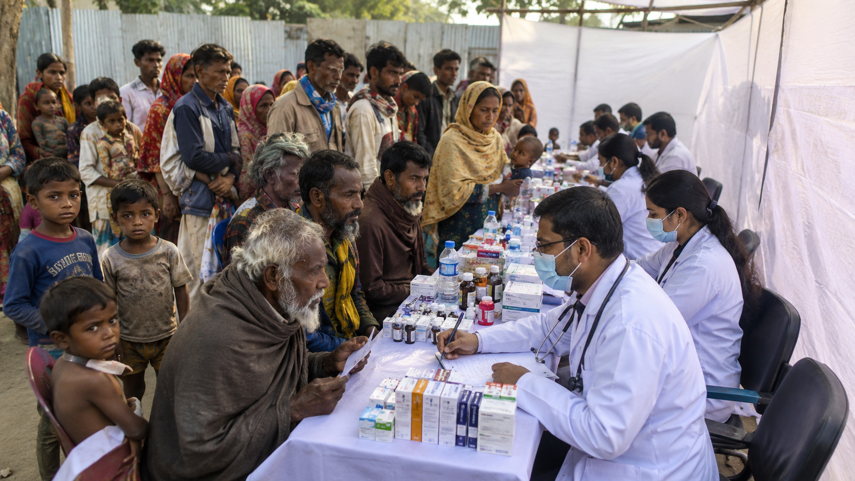 Free medical treatment and assistance to street children